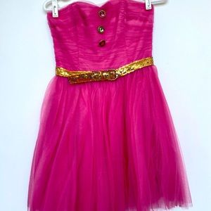 Betsy Johnson Tulle hot pink dress